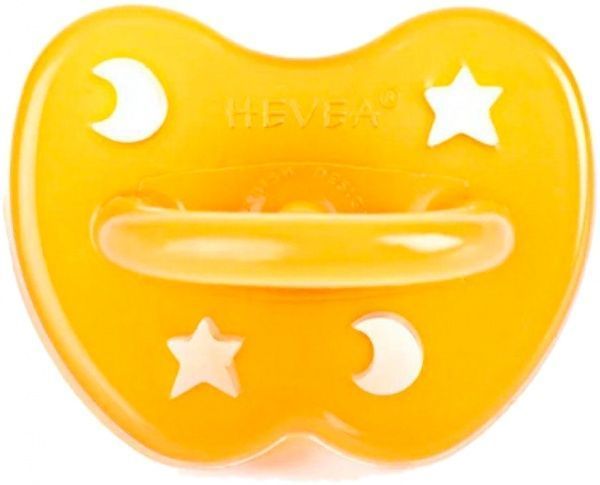 Соска-пустышка Hevea Star and Moon анатомическая от 0 до 3 месяцев Оранжевая
