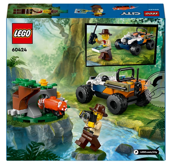 Конструктор LEGO City Квадроцикл для исследования джунглей «Миссия Красной панды» 60424