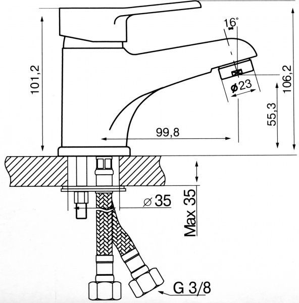 Смеситель для умывальника Koller Pool Round RN0200