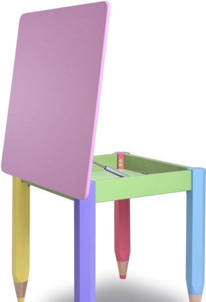 Столик Sweet baby Карандашики с пеналом 60x60 см розовый 100018