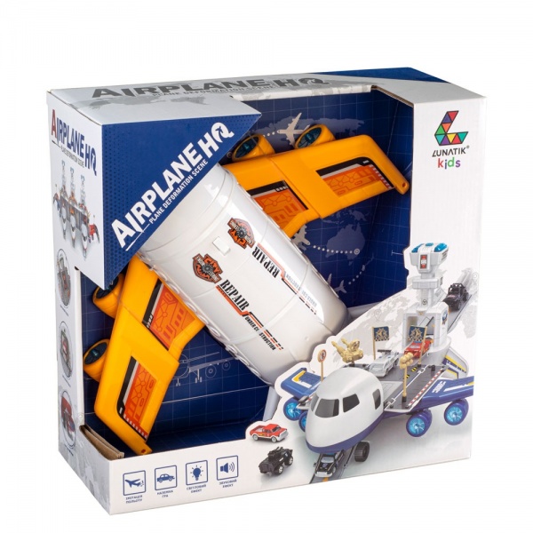 Ігровий набір транспорту Lunatik літак трансформер Інженер (LNK-FLE5674) 978881
