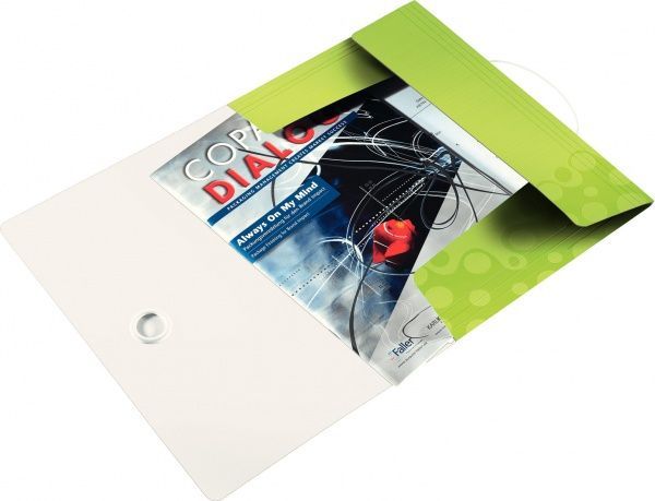 Папка-бокс на резинці WOW 150 арк. A4 зелений металік 45990064 Leitz