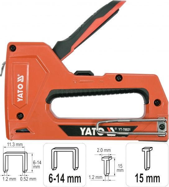 Степлер YATO YT-70021 6-14 мм., тип 53, регулювання, цвяхи