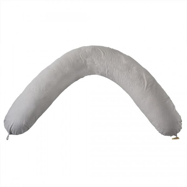 Подушка для годування 35х200 см з гудзиком сіра IDEIA