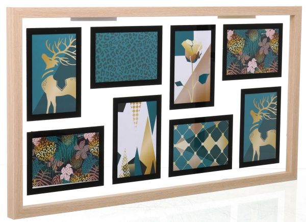 Коллаж Glam на 8 фото 36,5х67,5х2,5 см 10x15 см дерево 