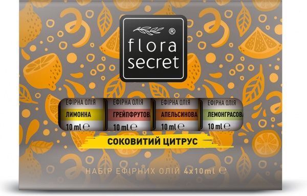 Набор эфирных масел Flora Secret Сочный цитрус 4x10 мл 