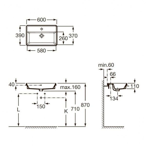 Умывальник GAP A3270YA000