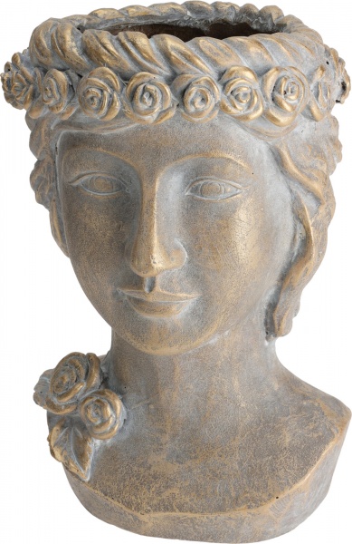 Кашпо пластиковое фигурный золото (095752920) 