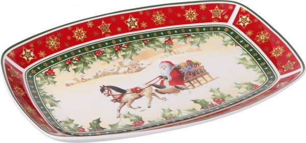 Блюдо овальне 22х35 см Christmas Collection Lefard 