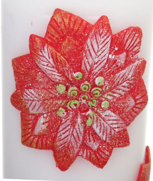 Свічка Циліндр декоративна Різдвяник червона 70х150 Pako-If