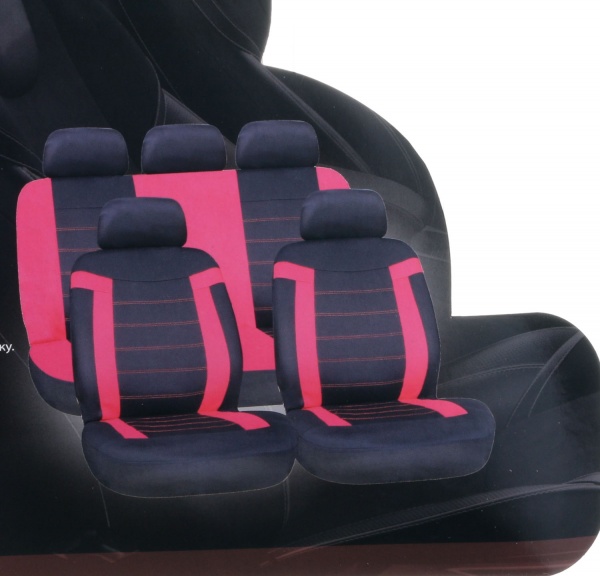 Комплект чехлов на сиденья универсальных AA2725-2 черный с красным