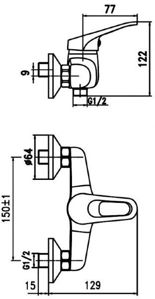 Смеситель для душа Aqua Rodos Dekor 90017-7A