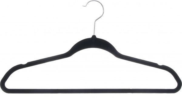 Набор плечиков Vivendi Velvet черный 44,5 см 12 шт. 