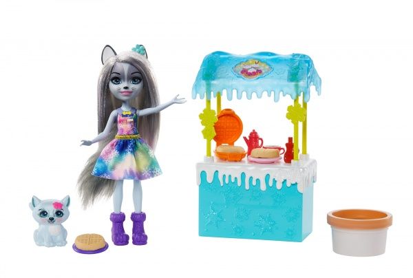 Набір з лялькою Enchantimals Магазинчик з вафлями Хаскі Хавни