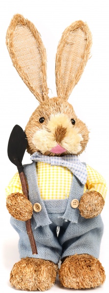 Декорация пасхальная Зайчик/Зайчик садоводы 46 см в ассортименте (Epi-LX2019-2814-15)