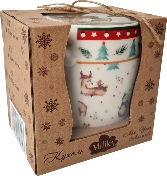 Чашка New Year Animals 400 мл М0520-CH02 Milika