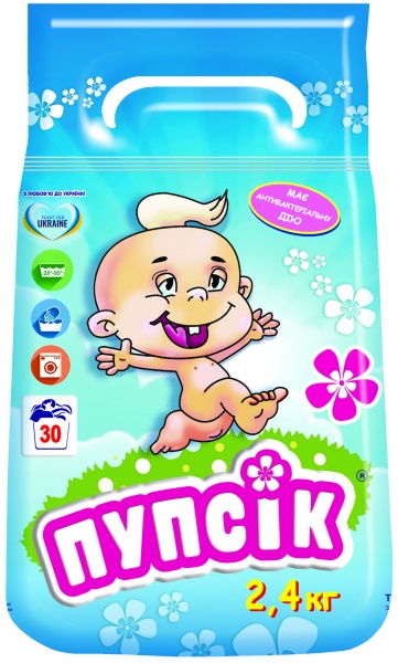 Стиральный порошок для машинной и ручной стирки Пупсік с первых дней жизни 2,4 кг 
