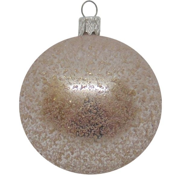 Шар новогодний d80 АХ17 5225 кремовый