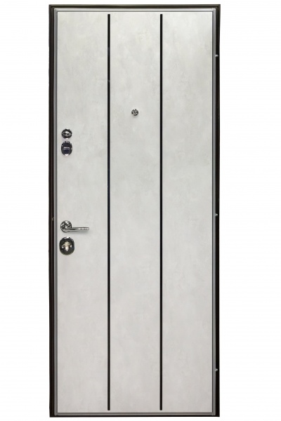 Двері вхідні Булат Гарант 535 бетон антрацит 2050x850 мм ліві