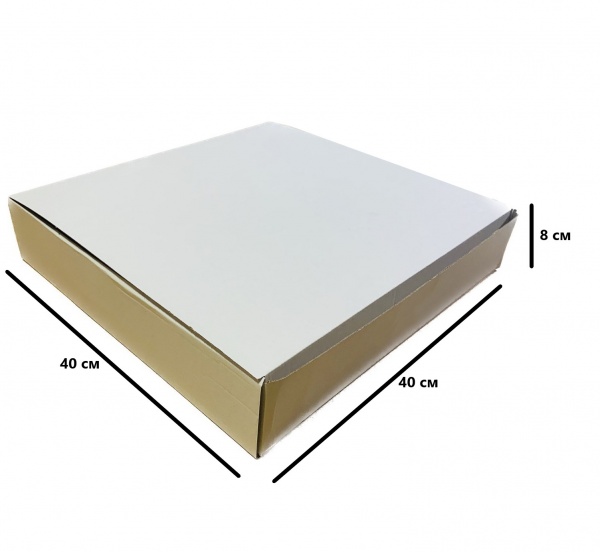 Гофроящик самозбірний Т22 білий 400x400x80 мм