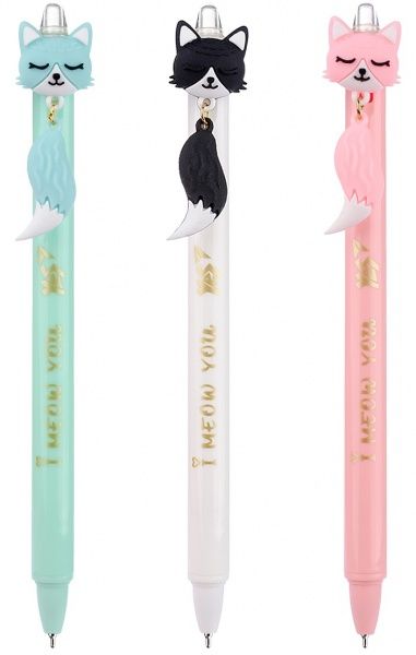 Ручка масляная YES Color Cats 0,7 мм цвет в ассортименте 412010 