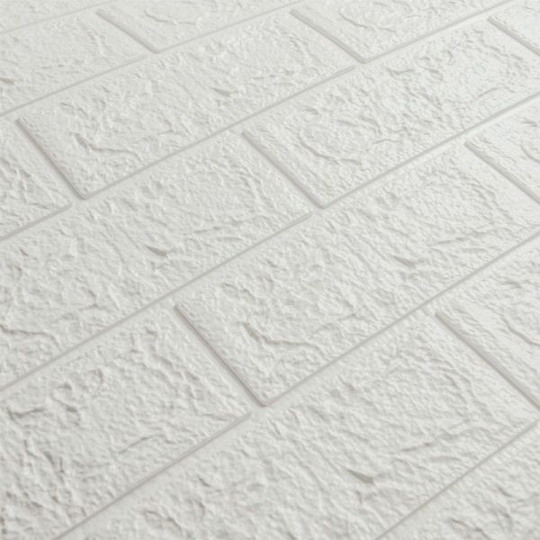 Декоративна наліпка 3D-панель цегла біла 770*700*8мм