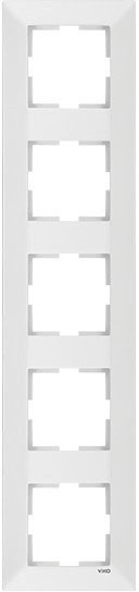 Рамка п'ятимісна Viko Meridian 85x400 мм вертикальна білий 90979025-WH