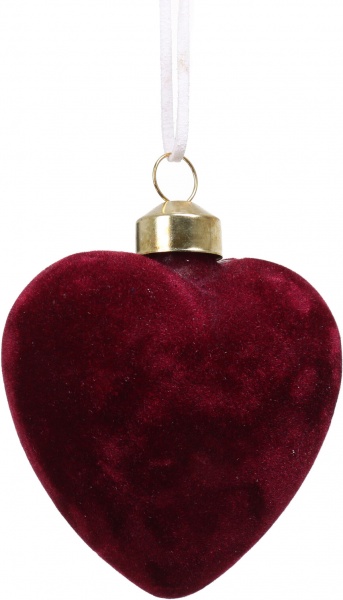 Декорация-подвеска сердце 8 см в ассортименте