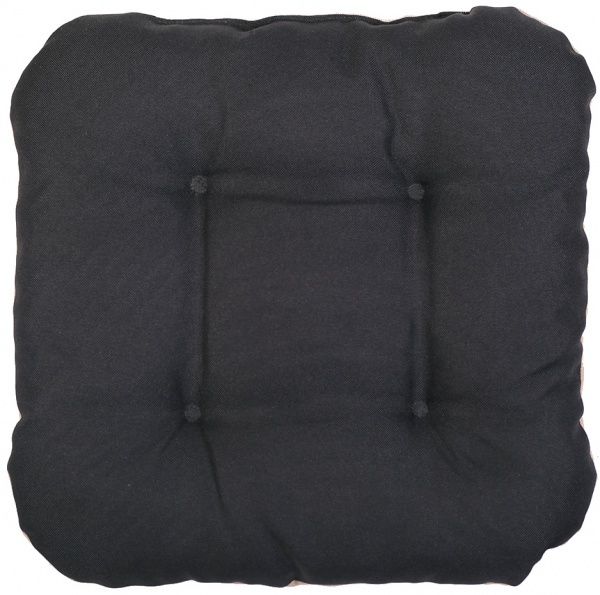 Подушка на стул Безе 41х41х8 жаккард С19+С024 черный+бежевый