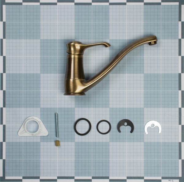 Змішувач для кухні Emmevi Rubinetterie Tiffany бронза