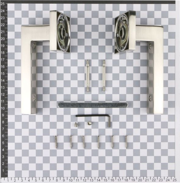 Ручка на розетке RDA Bormio матовый никель/белый