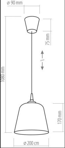 Підвіс TK Lighting Dong 1x60 Вт E27 чорний 2180 