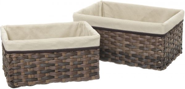 Кошик плетений з текстилем Tony Bridge Basket 35x23x17 см JC16-2AB-4 