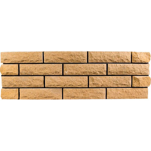 Кирпич гиперпрессованный Литос Скала пустотелый тычковой желтый