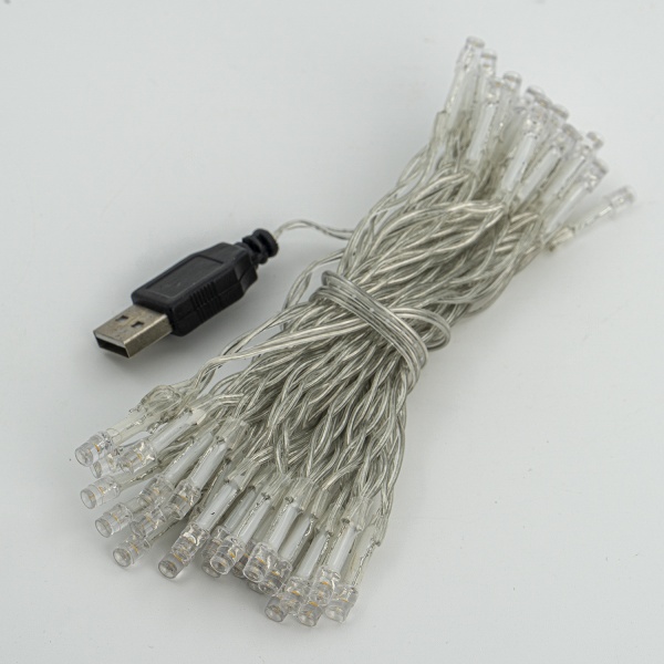 Декоративная гирлянда Altalusse (INL-2402U-50 Warm) встроенный светодиод (LED) 50 ламп 5 м 