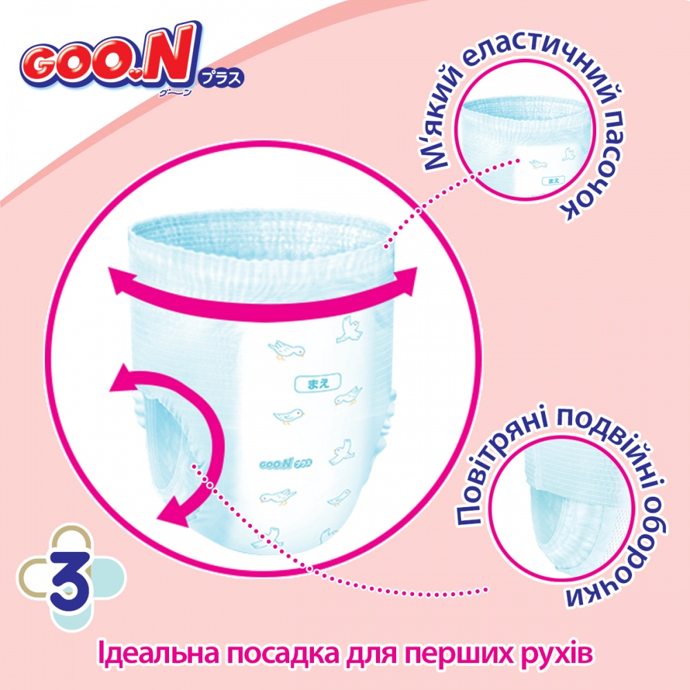 Подгузники-трусики Goo.N Plus M 6-12 кг 52 шт.