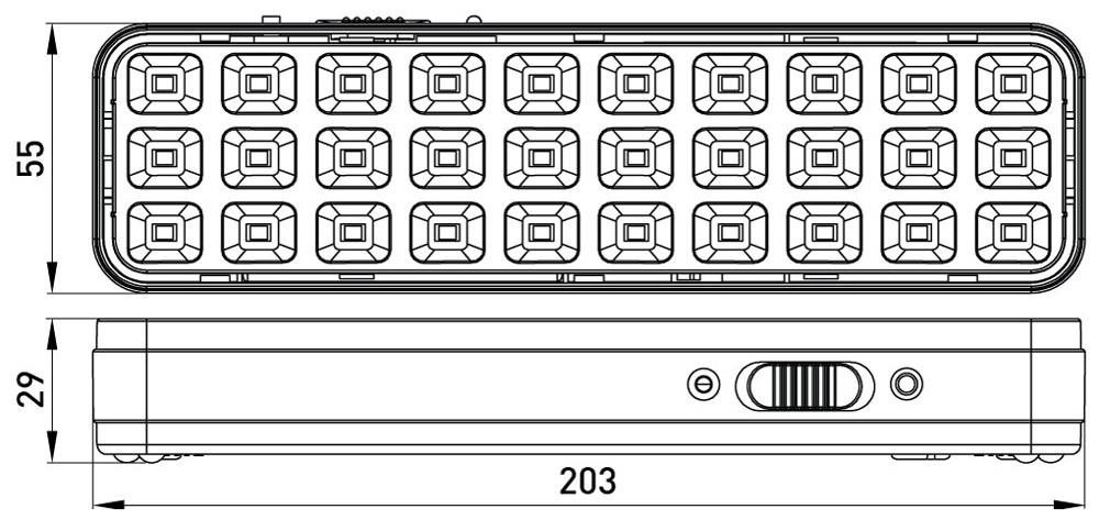 Светильник аварийный E.NEXT e.emerg.stand.9830K.led.3/6h.IP20 30 LED белый l0680004