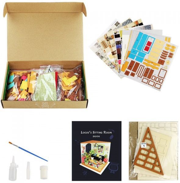 Конструктор Robotime Diy House Вітальня DG106