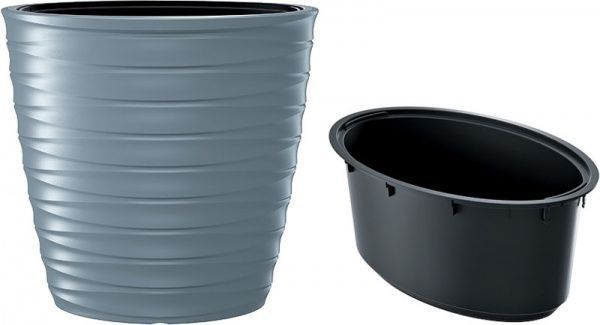 Горщик для квітів Prosperplast FREZE 600 мм овальний біло-сірий 