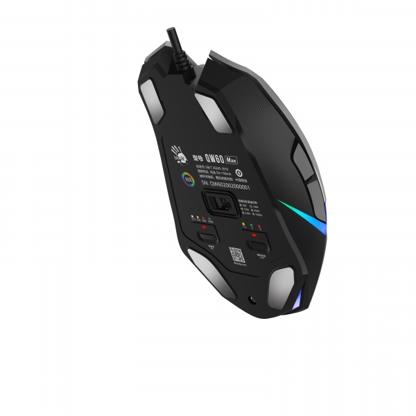 Мышь A4Tech W60 Max Bloody (Gun Grey) Activated RGB 10000 CPI 