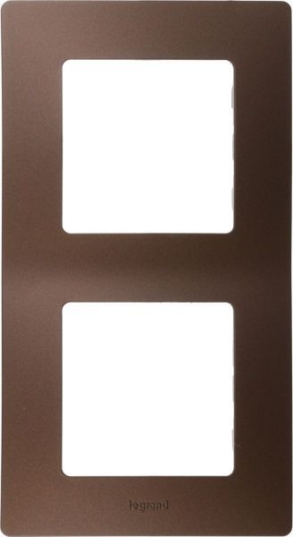 Рамка двухместная Legrand Etika универсальная какао 672572