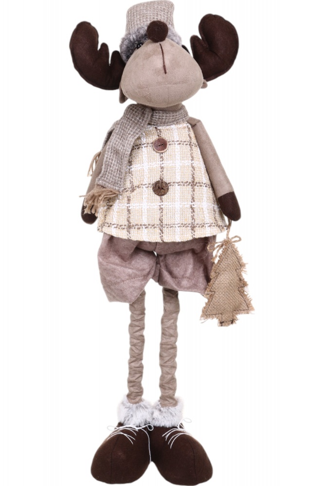 Декорація новорічна Лось на висувних ніжках 24x77 см коричневий 2 асортимента LF2223028AB