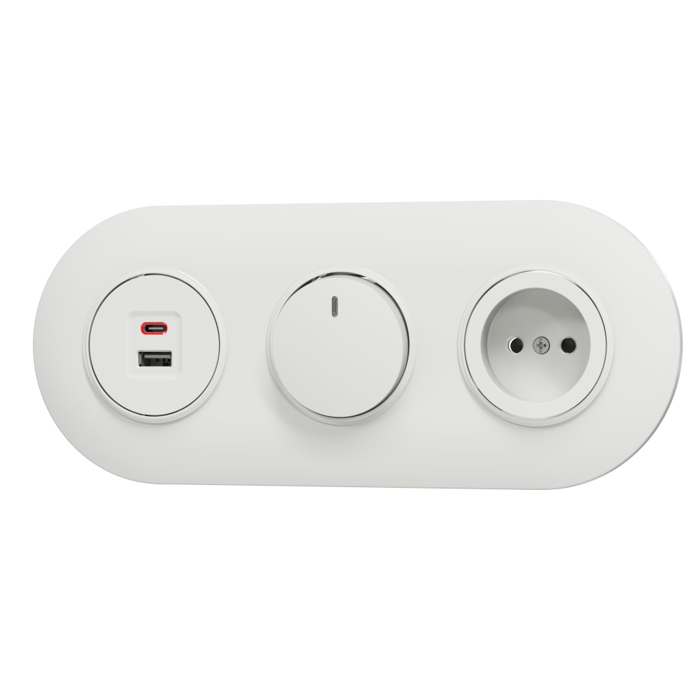 Рамка тримісна HausMark Rondo універсальна білий