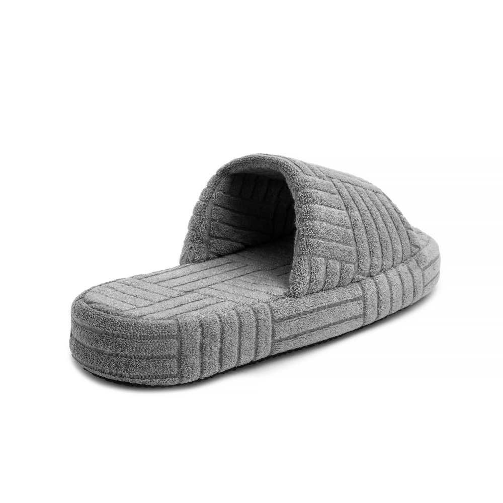 Капці домашні Twins HS махрові на платформі 12695 р.38/39 сірий