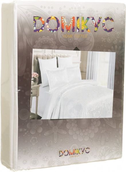 Комплект постельного белья евро белый Domikus 