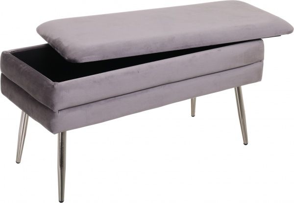 Сундук-пуф Pierre 79,5х37,5х42 см тепло-серый 