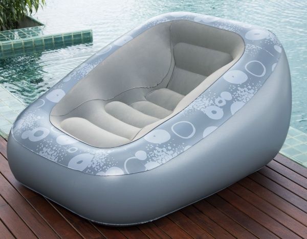 Кресло надувное Bestway Comfi cub 152х127 см серый