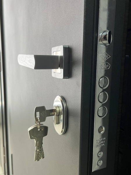 Дверь входная Tarimus Райдо антрацит / венге горизонт темный 2050x960 мм левая