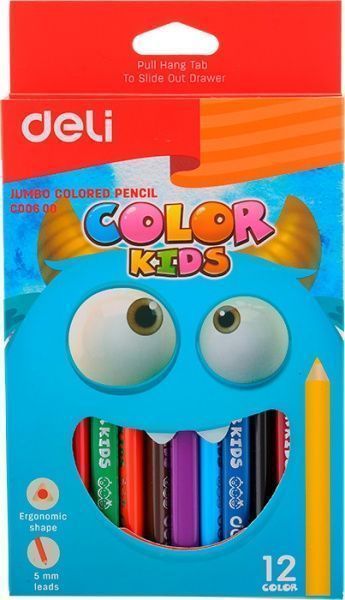 Олівці кольорові Color Kids Jumbo EС00600 12 шт. Deli