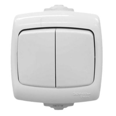 Выключатель двойной проходной Rondo VA56-225B-BI белый